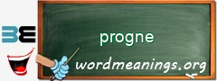 WordMeaning blackboard for progne